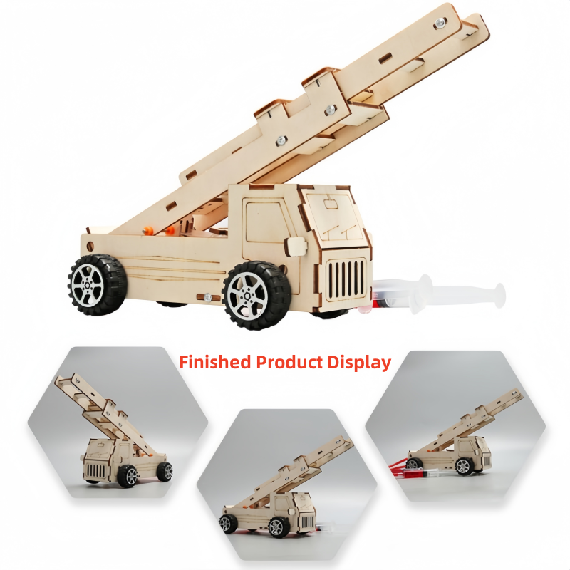 Science Project Diy - DIY Wood Ladder Fire Truck Model