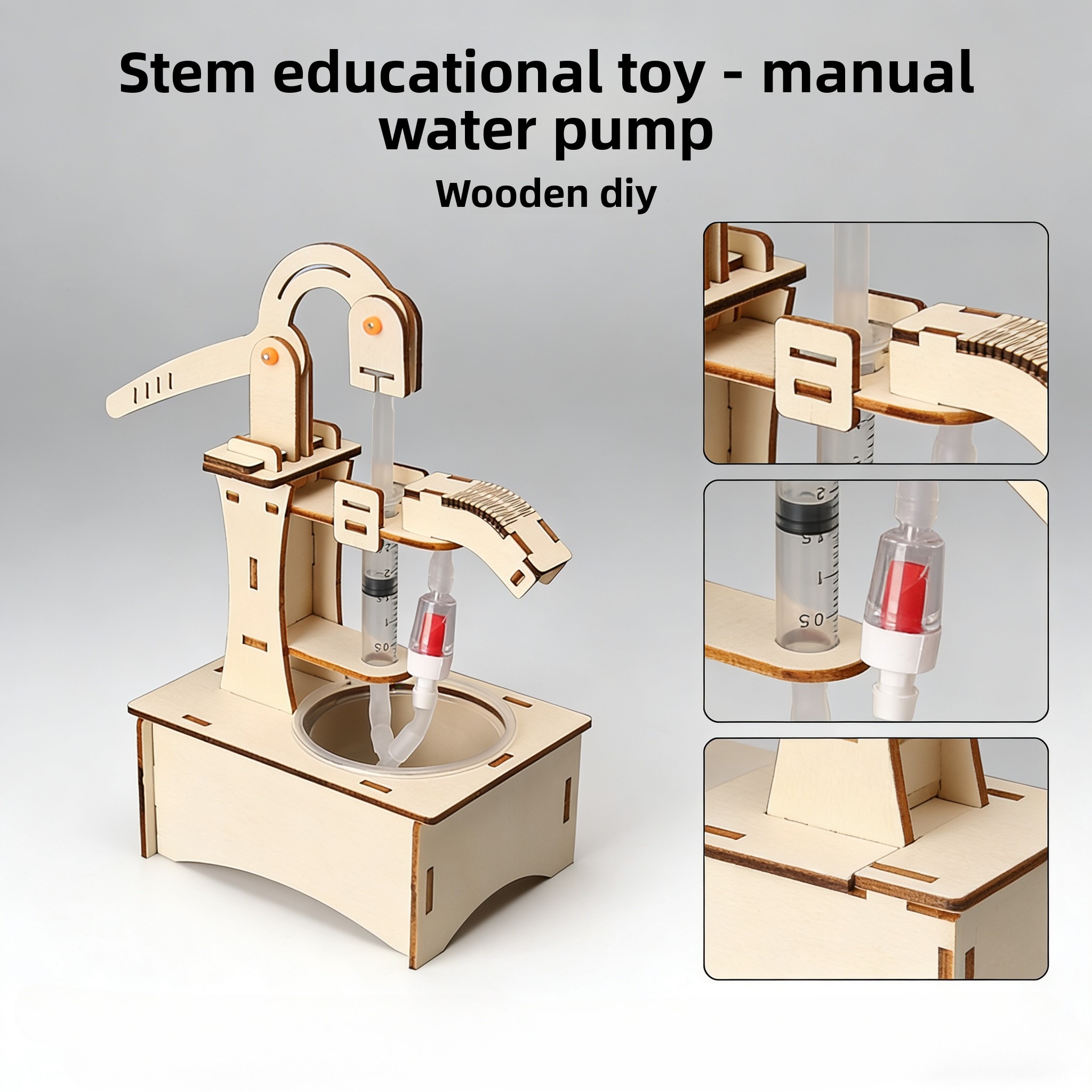 Wooden DIY Hand Pump Well Mode - огляд і ціна Science Diy Model