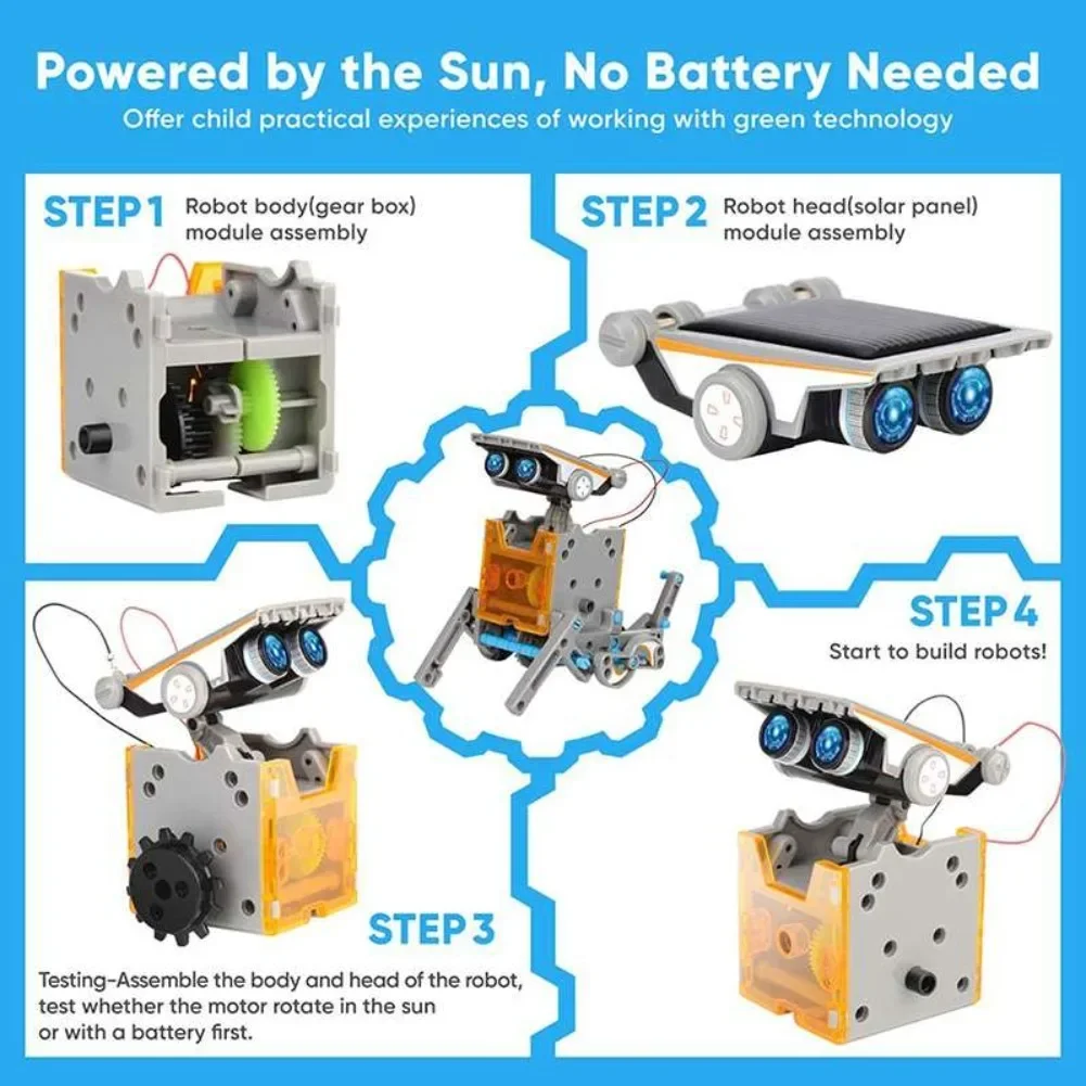 13 in 1 Solar Powered Robot Sc - огляд і ціна Science Project Diy